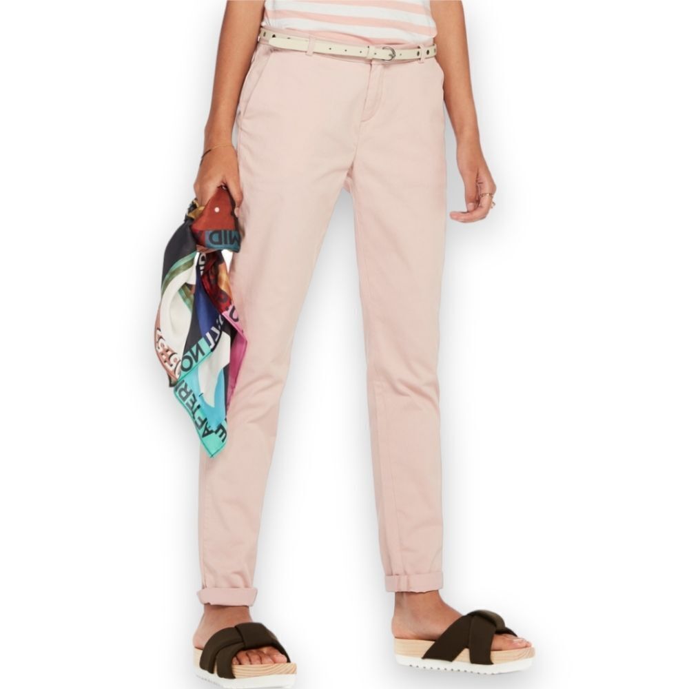 Anthro MAISON SCOTCH Scotch & Soda Blush Slim Chino Trousers Size US 27 BNWT